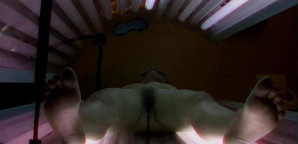  Shaved Young Tight Pussy Cought in Solarium